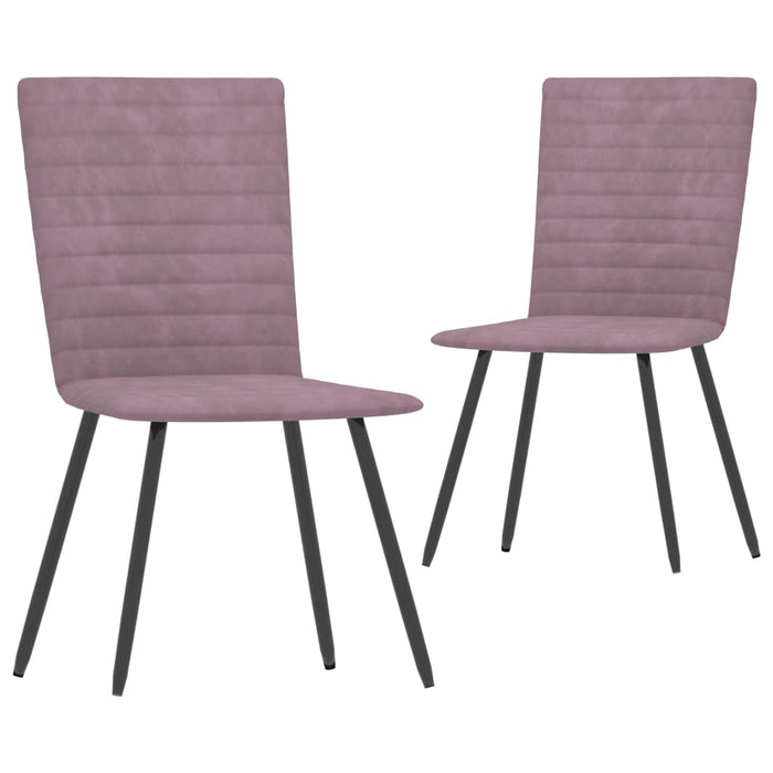 Esszimmerstühle 2 Stk. Rosa Samt