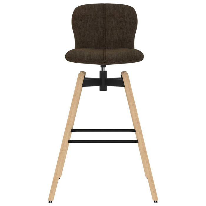 Barstühle 2 Stk. Drehbar Braun Stoff