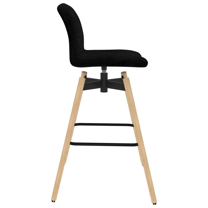 Barstühle 2 Stk. Drehbar Schwarz Stoff