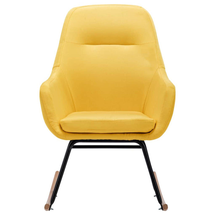 Schaukelstuhl Senfgelb Stoff