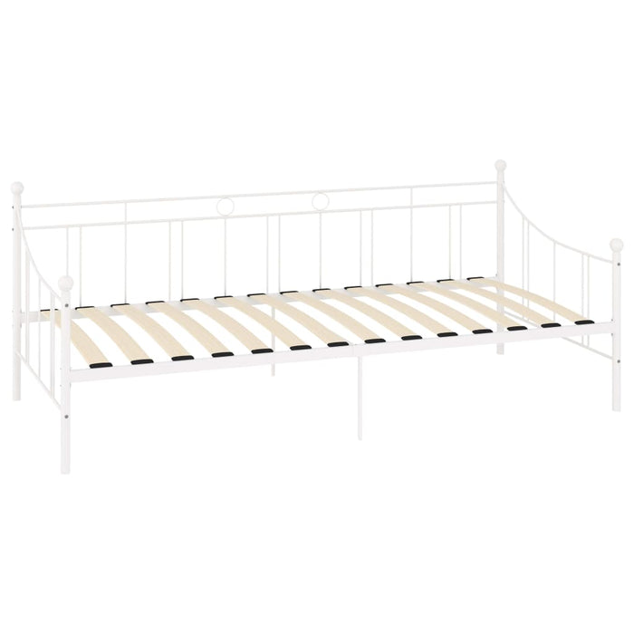 Tagesbett-Rahmen Weiß Metall 90×200 cm