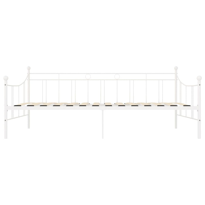 Tagesbett-Rahmen Weiß Metall 90×200 cm
