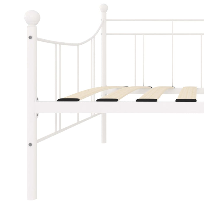 Tagesbett-Rahmen Weiß Metall 90×200 cm