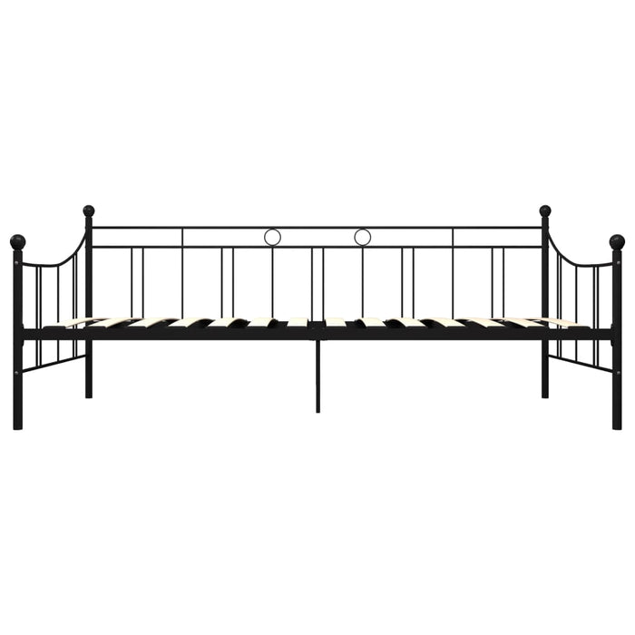 Tagesbett-Rahmen Schwarz Metall 90×200 cm