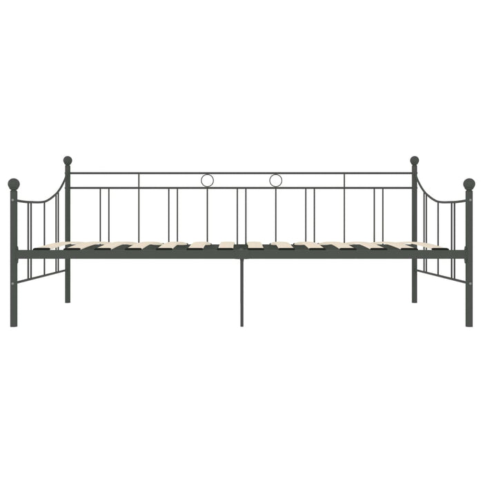 Tagesbett-Rahmen Grau Metall 90×200 cm