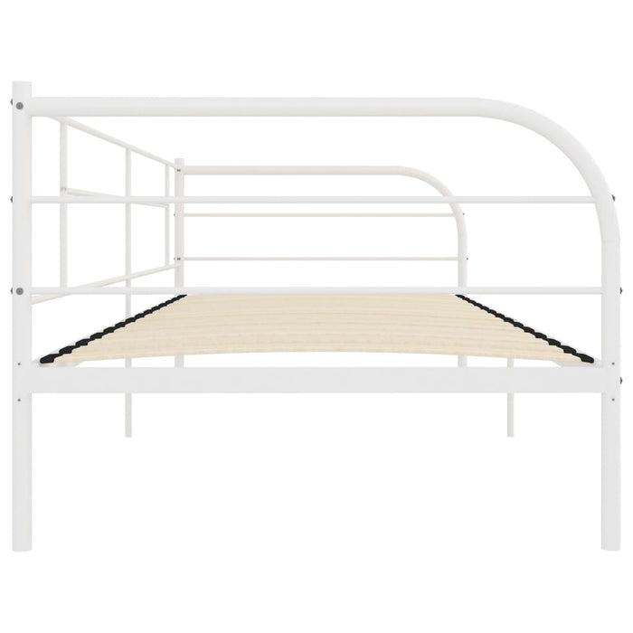 Tagesbett-Rahmen Weiß Metall 90×200 cm