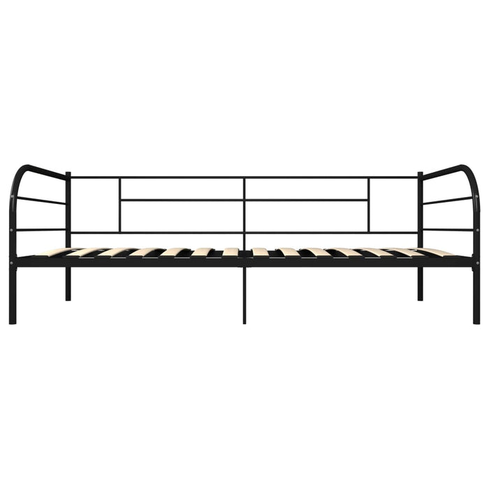 Tagesbett-Rahmen Schwarz Metall 90×200 cm