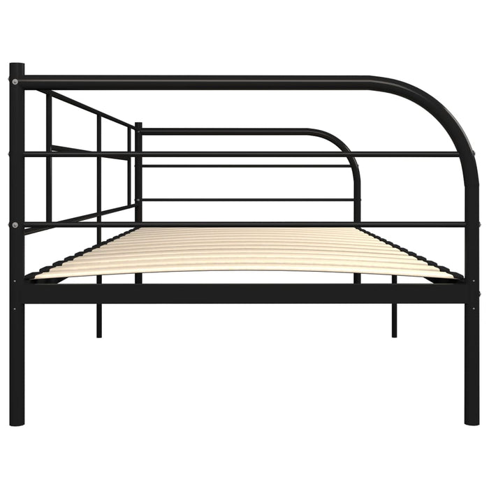 Tagesbett-Rahmen Schwarz Metall 90×200 cm