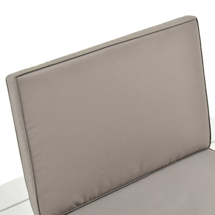 3-tlg. Garten-Lounge-Set Kunststoff Weiß