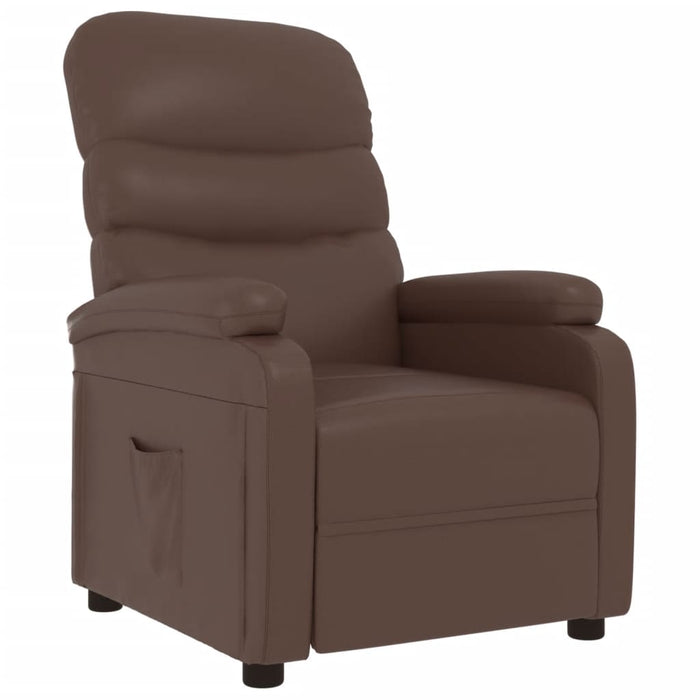 Relaxsessel Braun Kunstleder