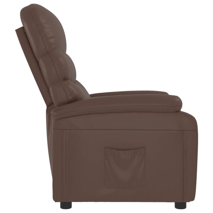 Relaxsessel Braun Kunstleder