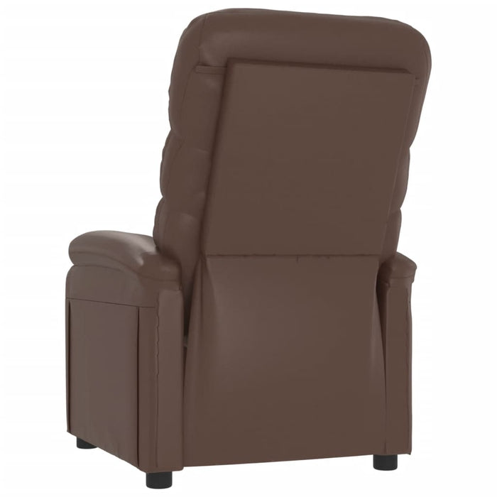 Relaxsessel Braun Kunstleder