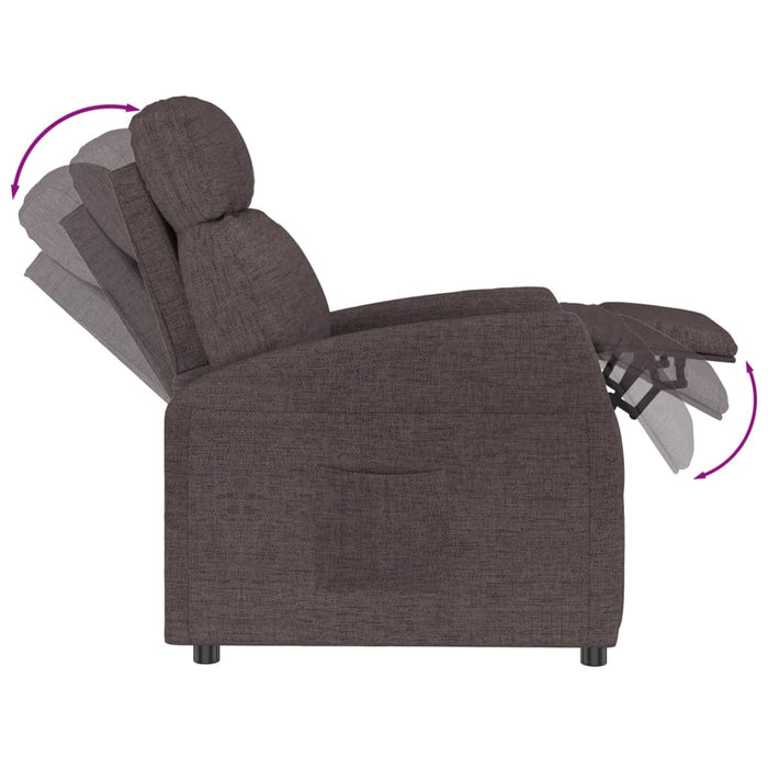 Relaxsessel Dunkelbraun Stoff