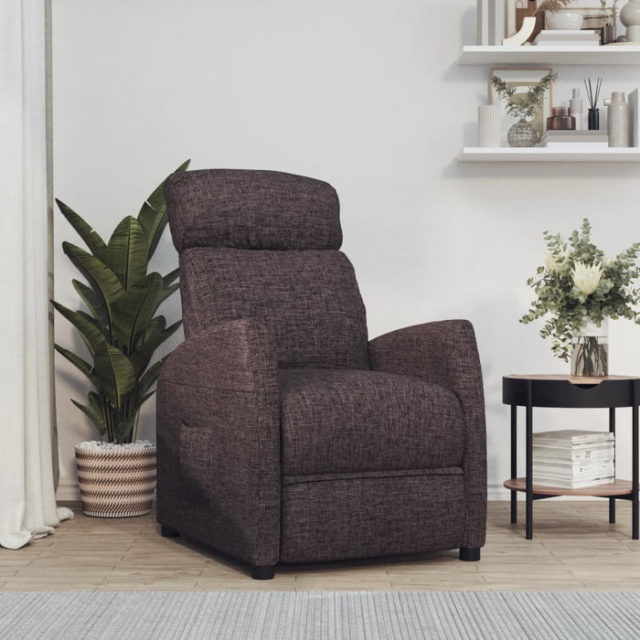 Relaxsessel Dunkelbraun Stoff