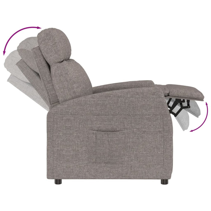Relaxsessel Taupe Stoff