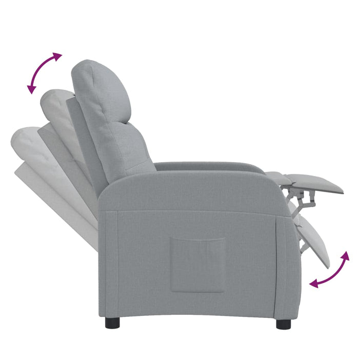 Relaxsessel Hellgrau Stoff