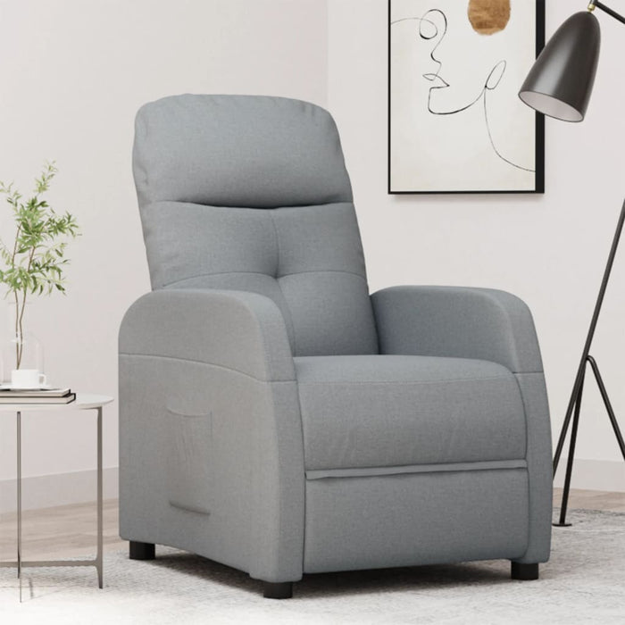 Relaxsessel Hellgrau Stoff