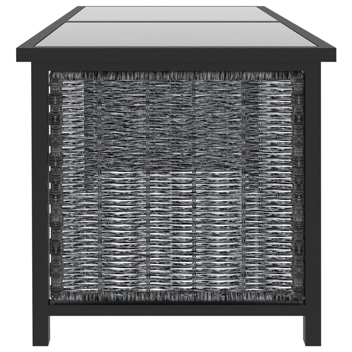 8-tlg. Garten-Lounge-Set mit Auflagen Poly Rattan Anthrazit