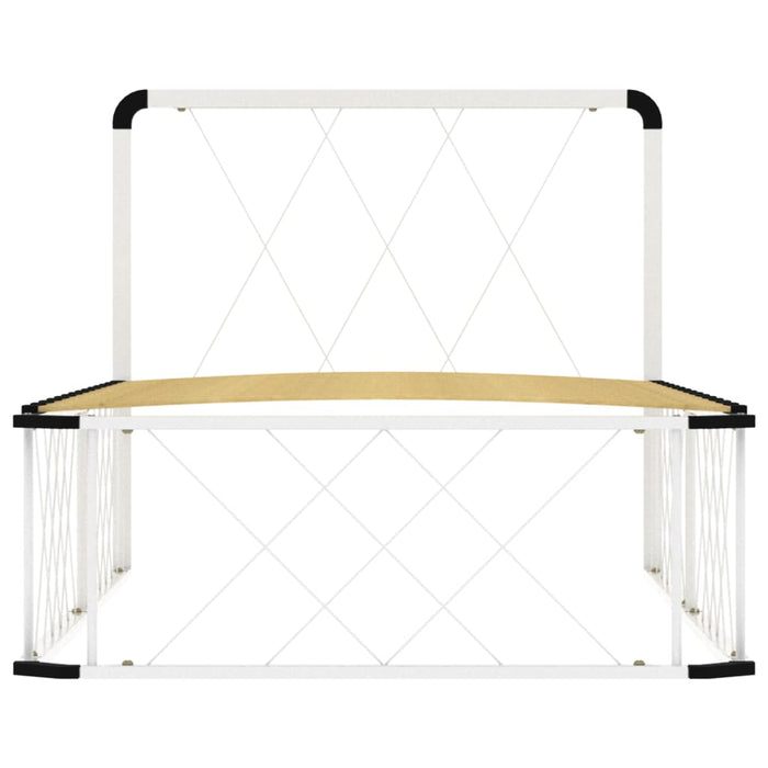 Bettgestell Weiß Metall 100×200 cm