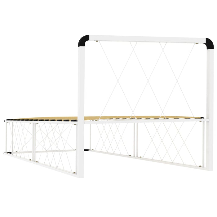 Bettgestell Weiß Metall 100×200 cm