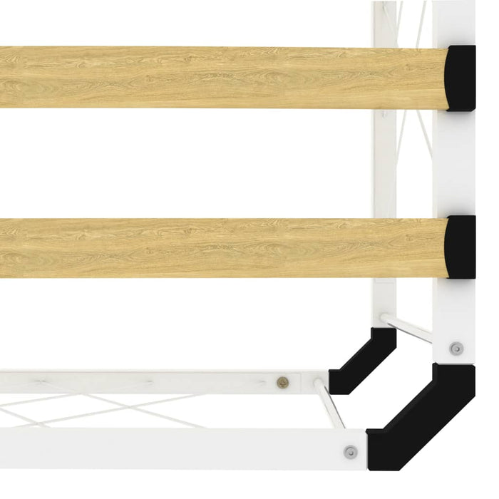 Bettgestell Weiß Metall 100×200 cm