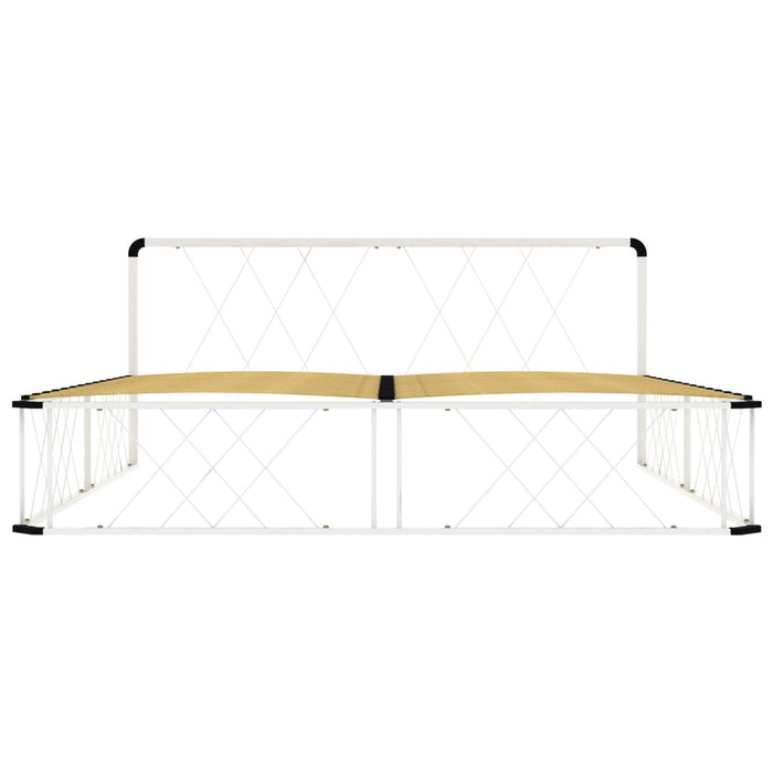 Bettgestell Weiß Metall 200×200 cm