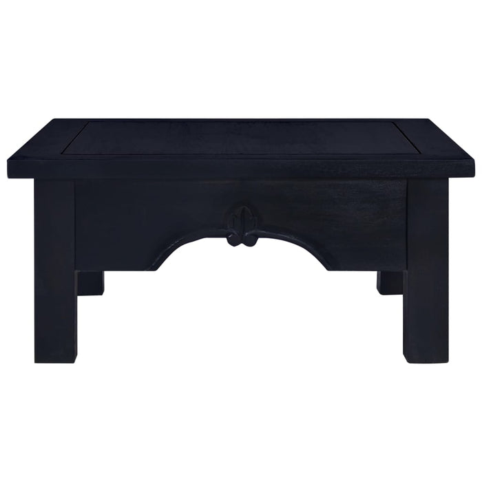 Coffee table light black coffee 68x68x30cm solid mahogany wood