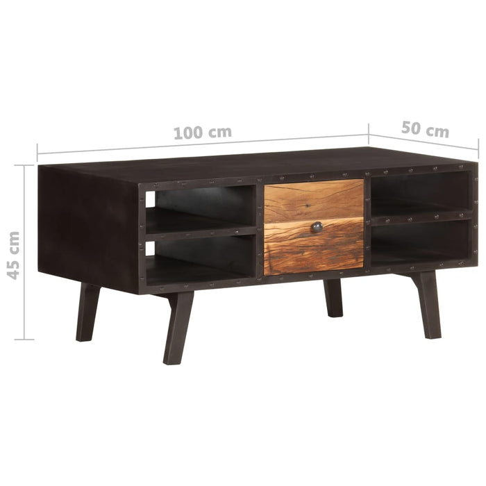 Coffee table 100x50x45 cm reclaimed solid wood