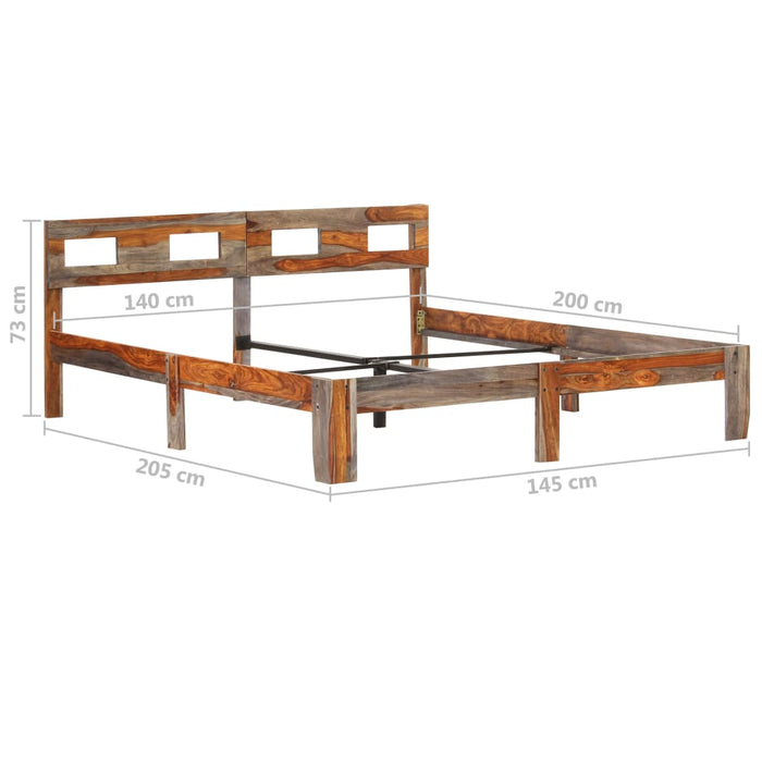 Massivholzbett Palisander 140x200 cm