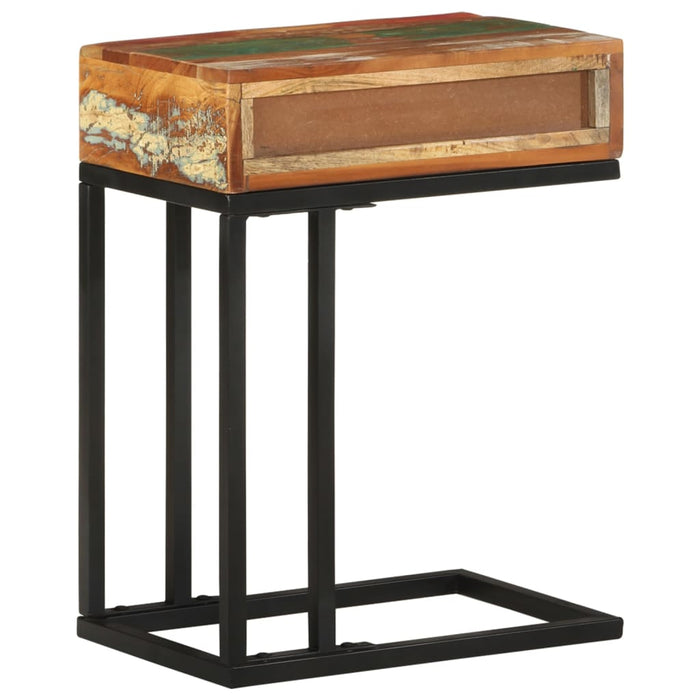 Side table U-shape 45x30x61 cm Recycled solid wood