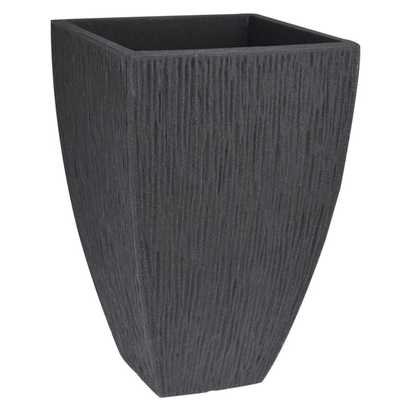 ProGarden Blumentopf Lava Geriffelt 60 cm Anthrazit