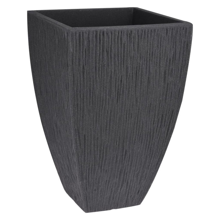 ProGarden Blumentopf Lava Geriffelt 60 cm Anthrazit