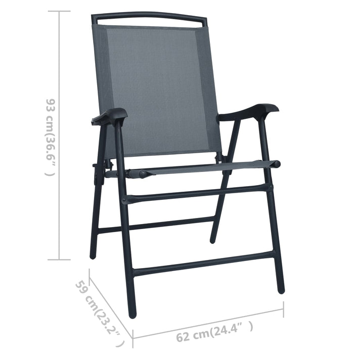 3-tlg. Bistro-Set Grau Stahl