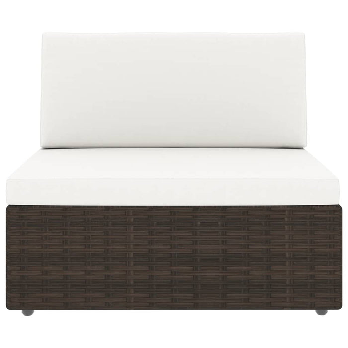 8-tlg. Garten-Lounge-Set Poly Rattan Braun