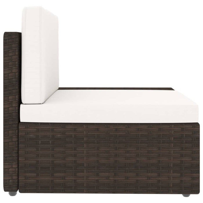 10-tlg. Garten-Lounge-Set Poly Rattan Braun