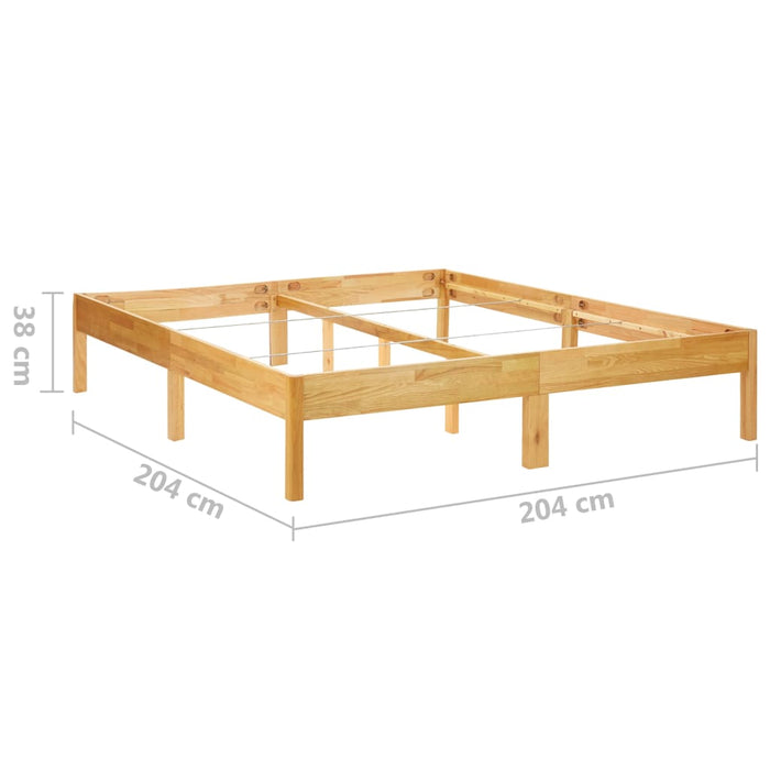 Massivholzbett Eiche 200x200 cm