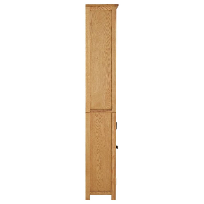 Bookcase with 2 doors 70x30x180 cm solid oak wood
