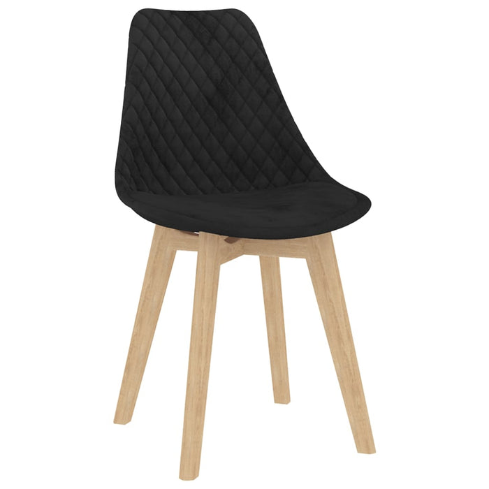 Esszimmerstühle 2 Stk. Schwarz Samt