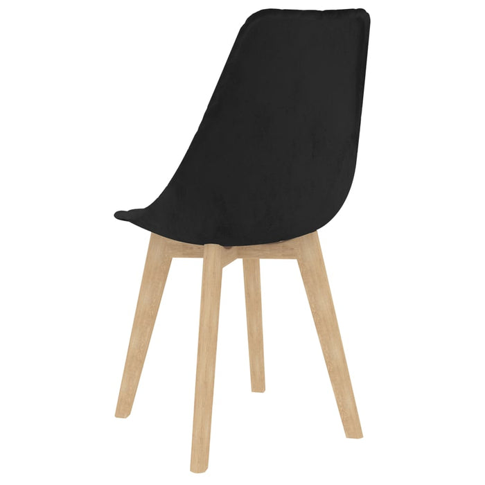Esszimmerstühle 2 Stk. Schwarz Samt