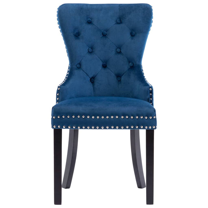 Dining room chairs 2 pcs. Blue velvet