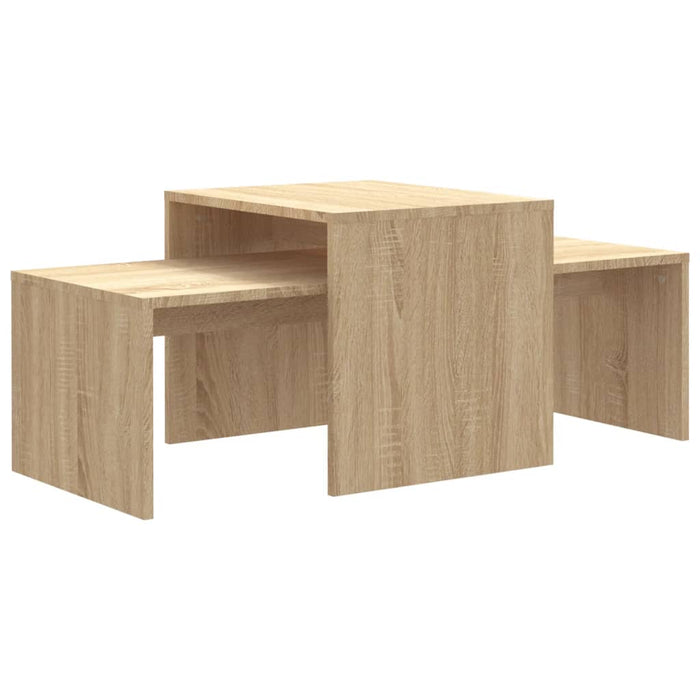 Coffee table set Sonoma oak 100x48x40 cm made of wood