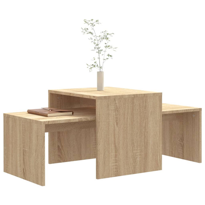 Coffee table set Sonoma oak 100x48x40 cm made of wood