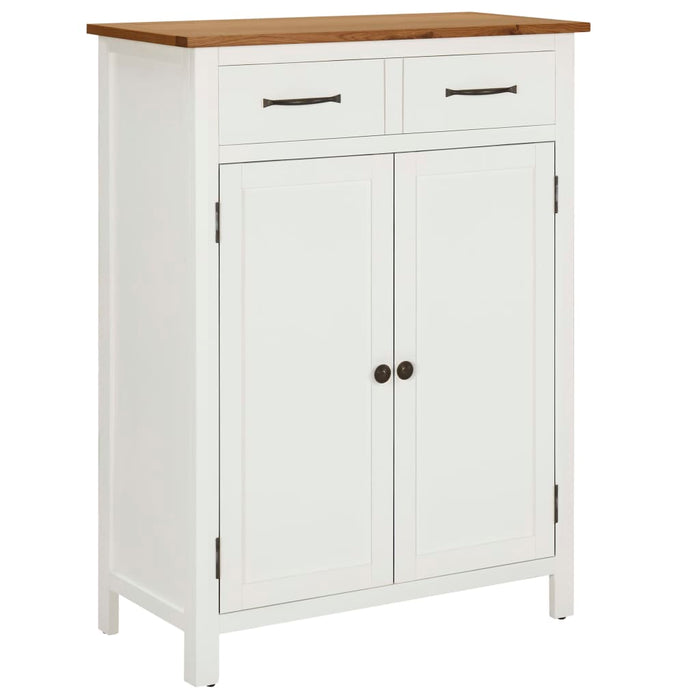 Schuhschrank 76x37x105 cm Eiche Massivholz