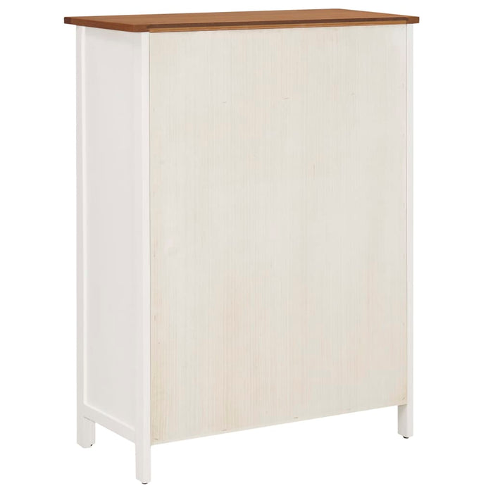 Schuhschrank 76x37x105 cm Eiche Massivholz