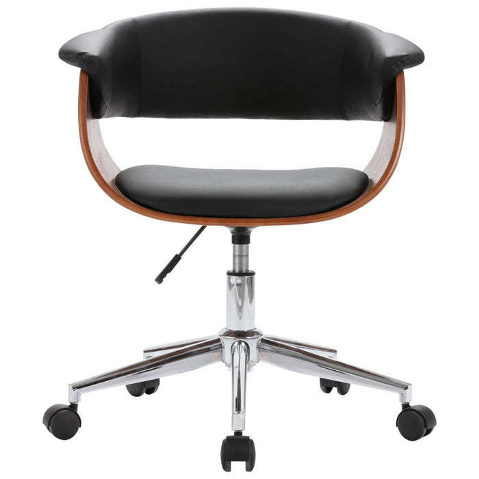 Drehbare Esszimmerstühle 2 Stk. Schwarz Kunstleder