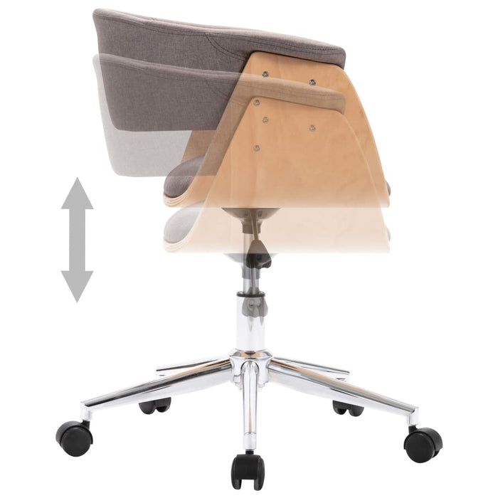 Drehbare Esszimmerstühle 2 Stk. Taupe Stoff