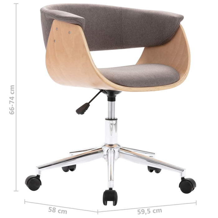 Drehbare Esszimmerstühle 2 Stk. Taupe Stoff