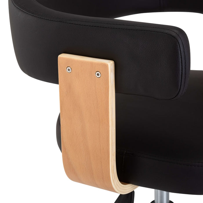 Drehbare Esszimmerstühle 2 Stk. Schwarz Kunstleder