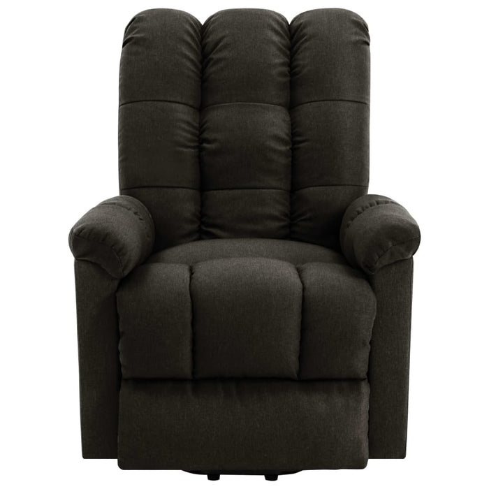 Aufstehsessel Dunkelbraun Stoff