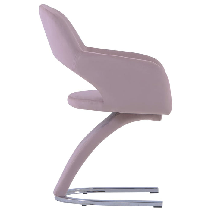 Esszimmerstühle 2 Stk. Rosa Samt